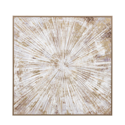 Starburst Flair Framed Canvas 1000x1000mm