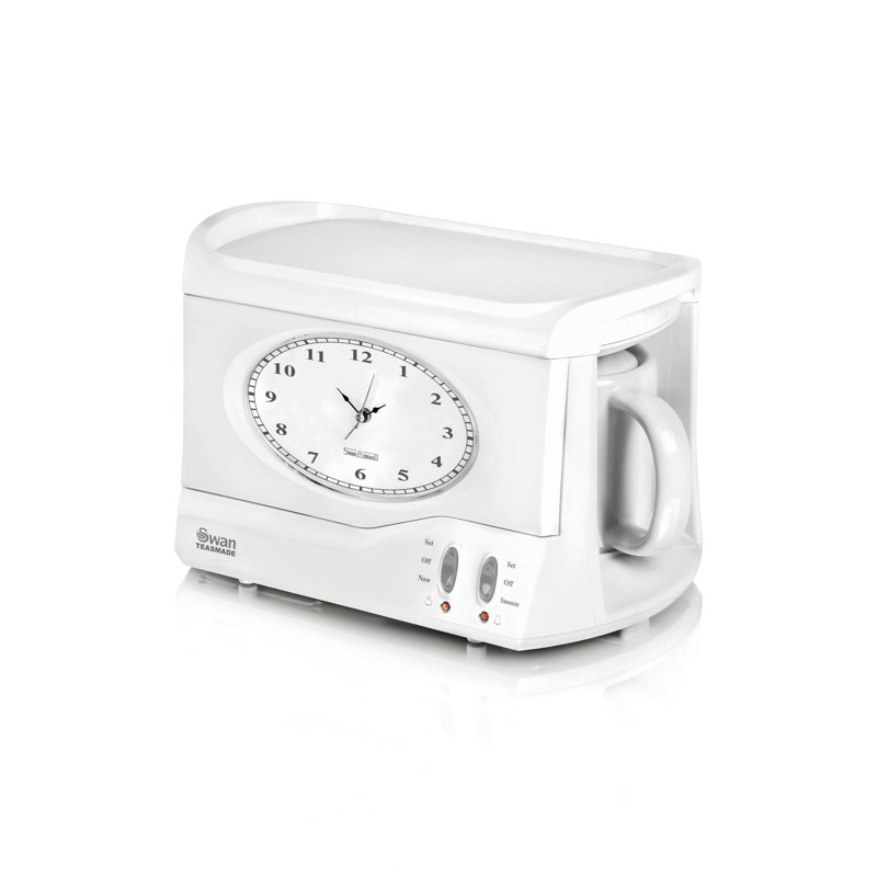 Atomic Alarm Tabletop Clock in White