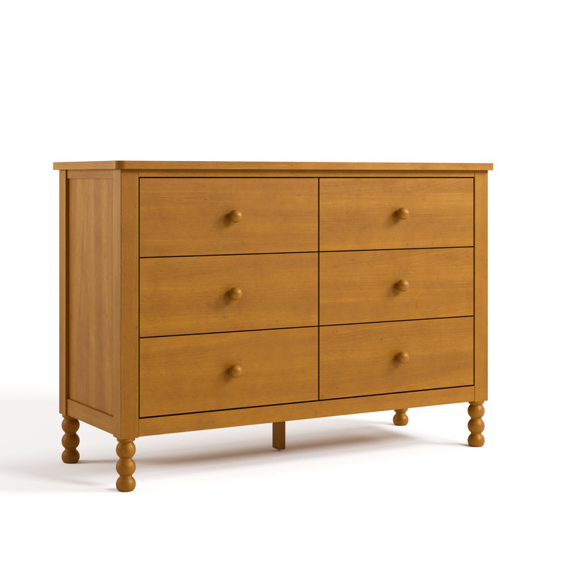 Rio 6 Drawer Dresser, Almond