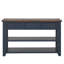 Console moderne en bois de pin massif avec 3 tiroirs de rangement et 2 tablettes