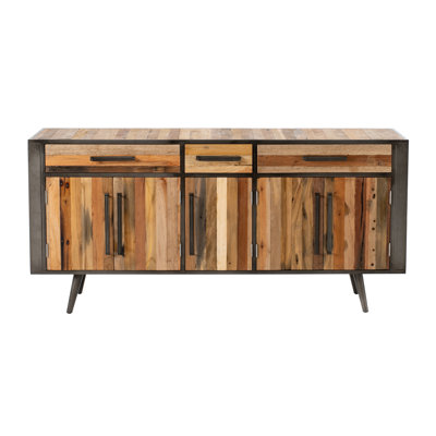 Buffet en bois 3 tiroirs Meserve