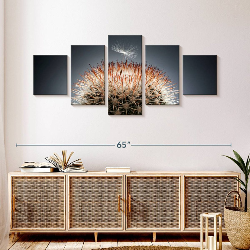 Graine de pissenlit sur cactus, H 24 po x l 55 po