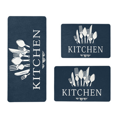  Tapis de cuisine pour salon Tapis de sol Tapis de coin en L Tapis de cuisine antidérapant absorbant les tapis de cuisine pour la cuisine foncé