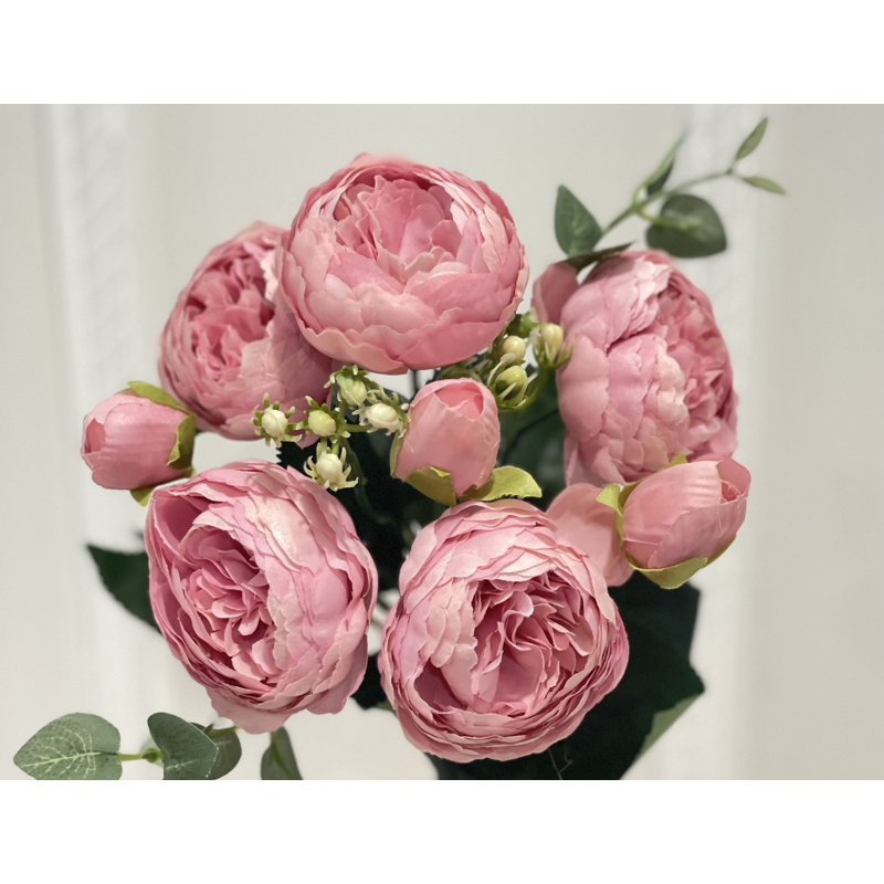 Tiges de pivoine en soie, Rose