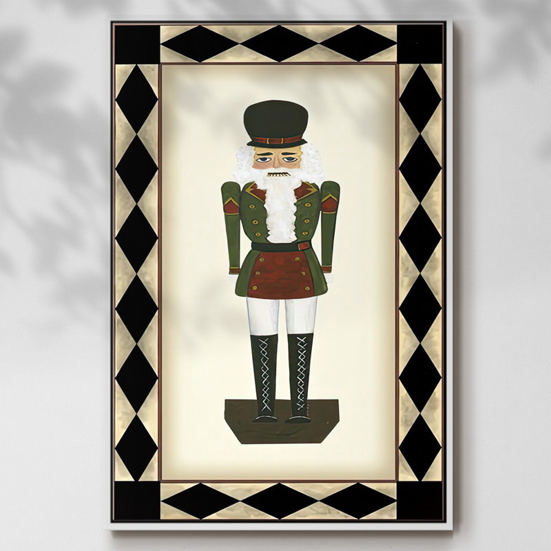 " Nutcracker II ", 25" H x 17" W x 1.5" D, White