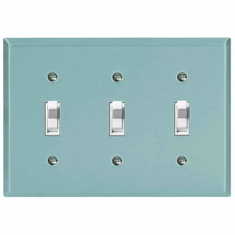 Metal Light Switch Plate Outlet Cover (Plain Mint Green - Single Toggle), Mint Green