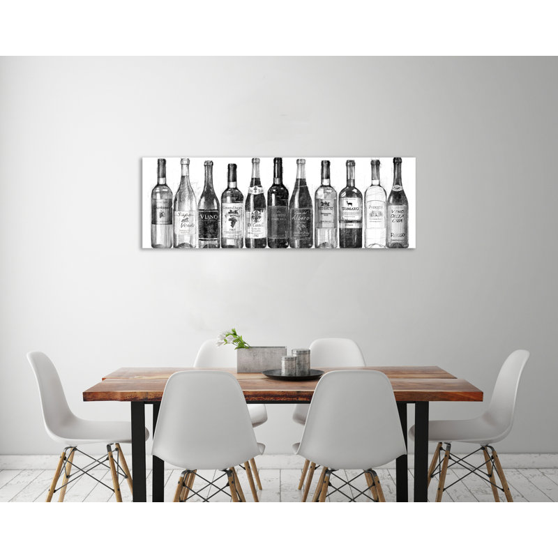 «Wine Cellar» par Avery Tillmon - reproduction de dessin panoramique sur toile tendue, H 20 po x l 60 po x P 1,5 po