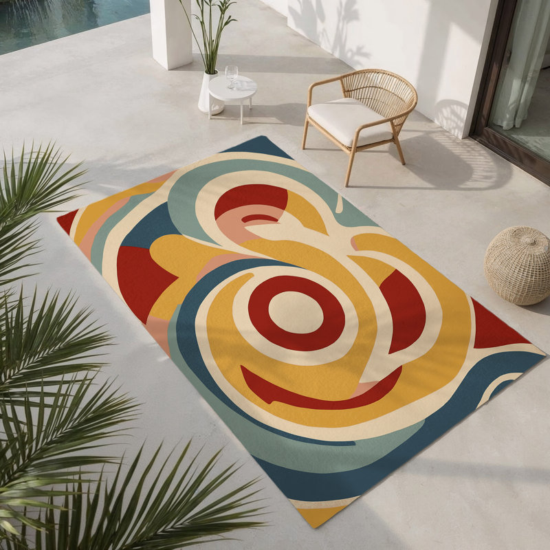 Tapis intérieur et extérieur Retro Stomp, Rectangle 1 pi 6 po x 2 pi 6 po