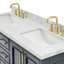 Meuble-lavabo double avec plateau Abshire 61-93359392