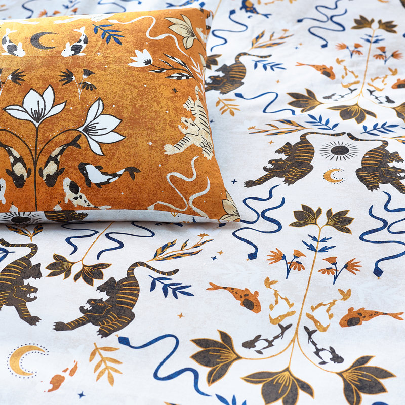 Abstract Duvet Cover Set with Pillowcases, King Duvet Cover + 2 Standard Pillowcases