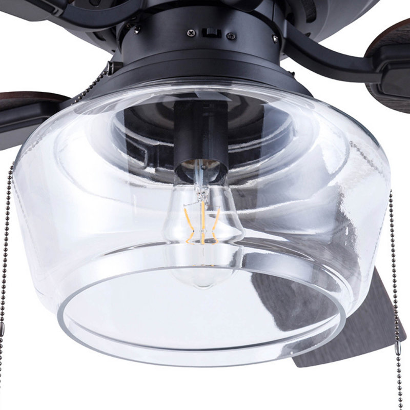 MaCenna 52'' Ceiling Fan with Light Kit, Matte Black