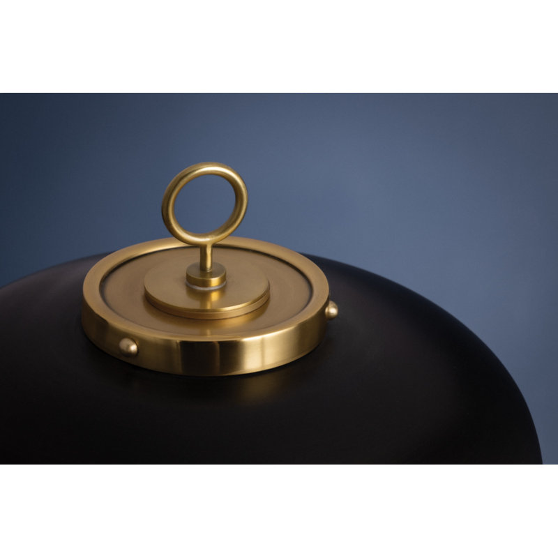 Hector Rechargeable Table Lamp in Aged Brass and Distressed Bronze