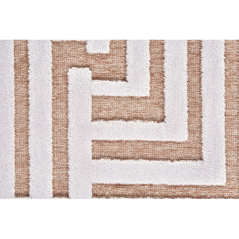 Ewald Viscose Geometric Indoor Rug, Rectangle 9'8" x 12'7"