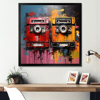 Colorful Insta Gram Photo Camera II - Cassette Tapes Wall Art