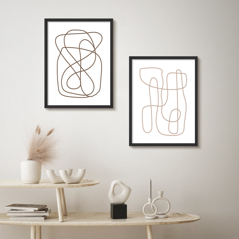 Minimalist Lines, H 10 po x l 8 po, Noir, noir, noir, noir