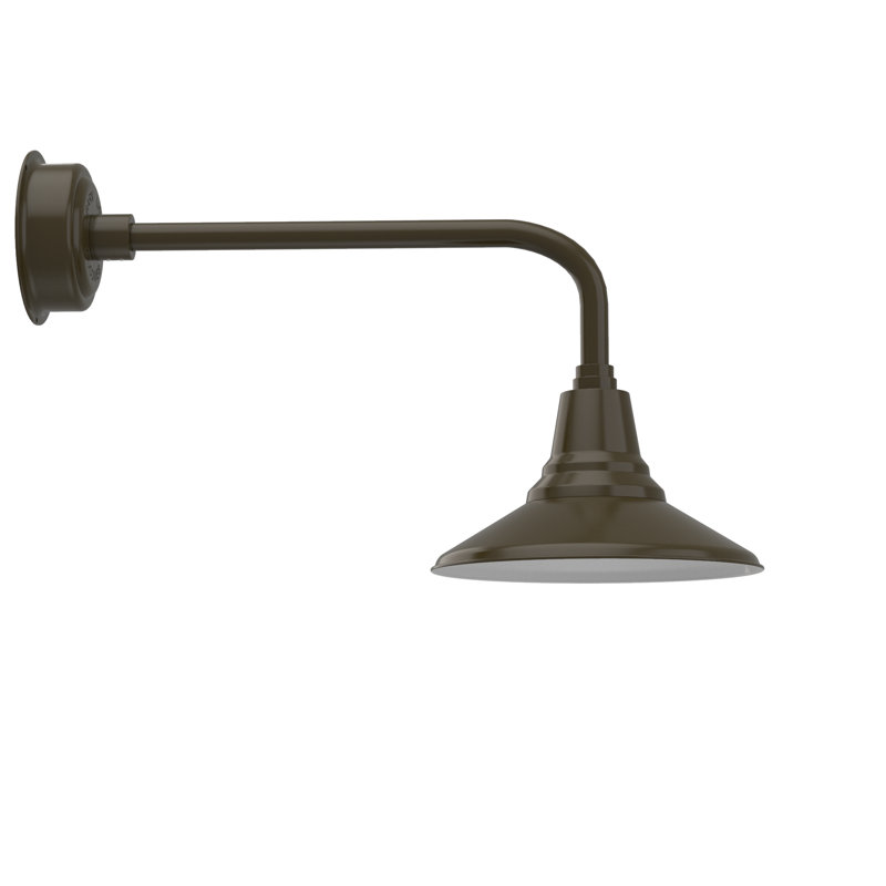 Luminaire de grange d’extérieur Albali, H 14,42 po x l 12 po x P 32,25 po, Bronze acajou
