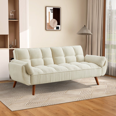 Agostino 75.39'' Velvet Convertible Sofa