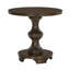 Caesar Traditional Round Pedestal End Table, Black-709839436