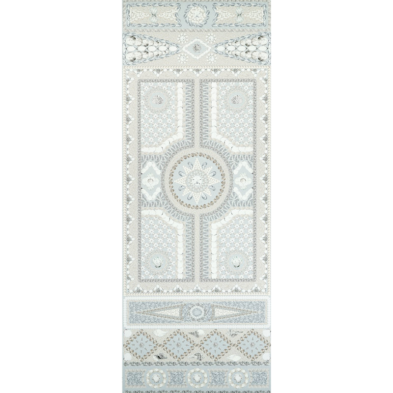 Schumacher x Mary McDonald Shell Grotto Panel A Wallpaper, Seafoam