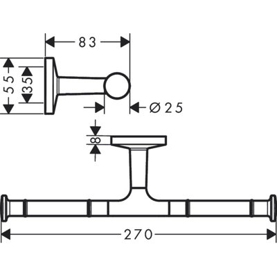 Universal Circular Wall Mount Toilet Paper Holder