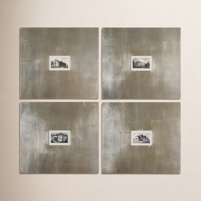 Historical Buildings 4-Piece Print Set