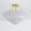 Loburn Semi Flush in Aged Brass