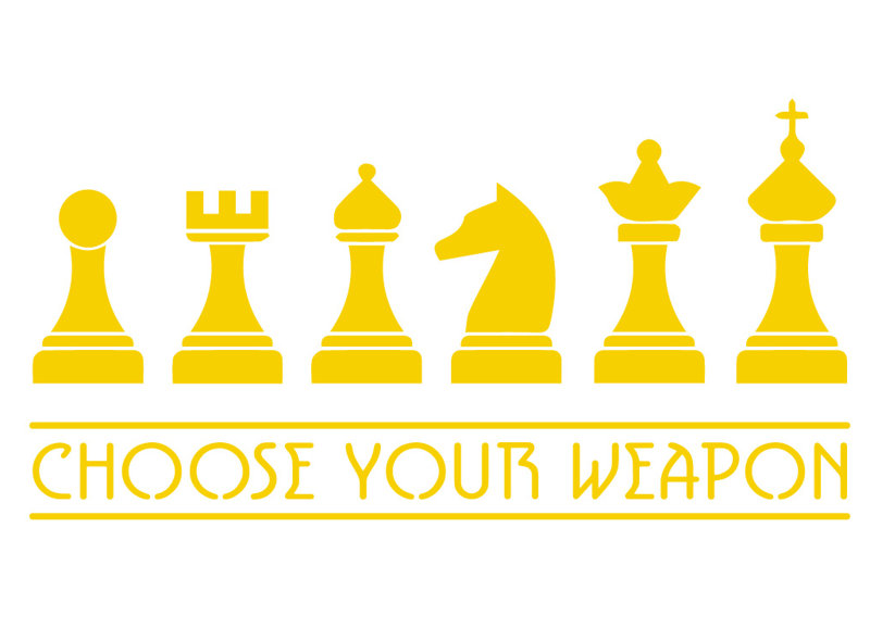 Décalcomanie murale armes chess, H 15 po x l 30 po x P 0,01 po, Jaune clair