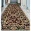 Manchuria Wool Oriental Area Rug in Black/Wine