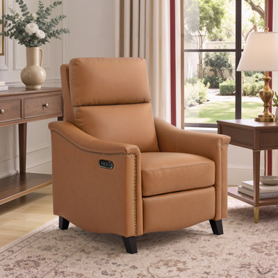 Fauteuil inclinable électrique moderne en cuir véritable Porto