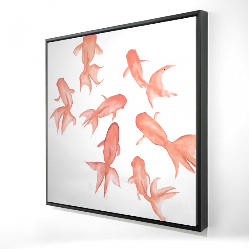"Petits poissons noirs" sur toile