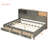 Full Size Wooden Daybed In Gray Color, Comes With 3 Storage Drawers, Soft Headboard, And Device - Charging For Mobile Gadgets Function, Shelf, Sockets Tech-1284346300