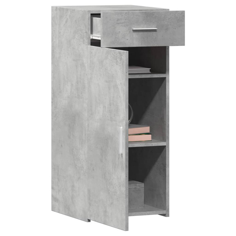 Neelum Sideboard, 93cm H x 40cm W x 42.5cm D, Concrete Grey