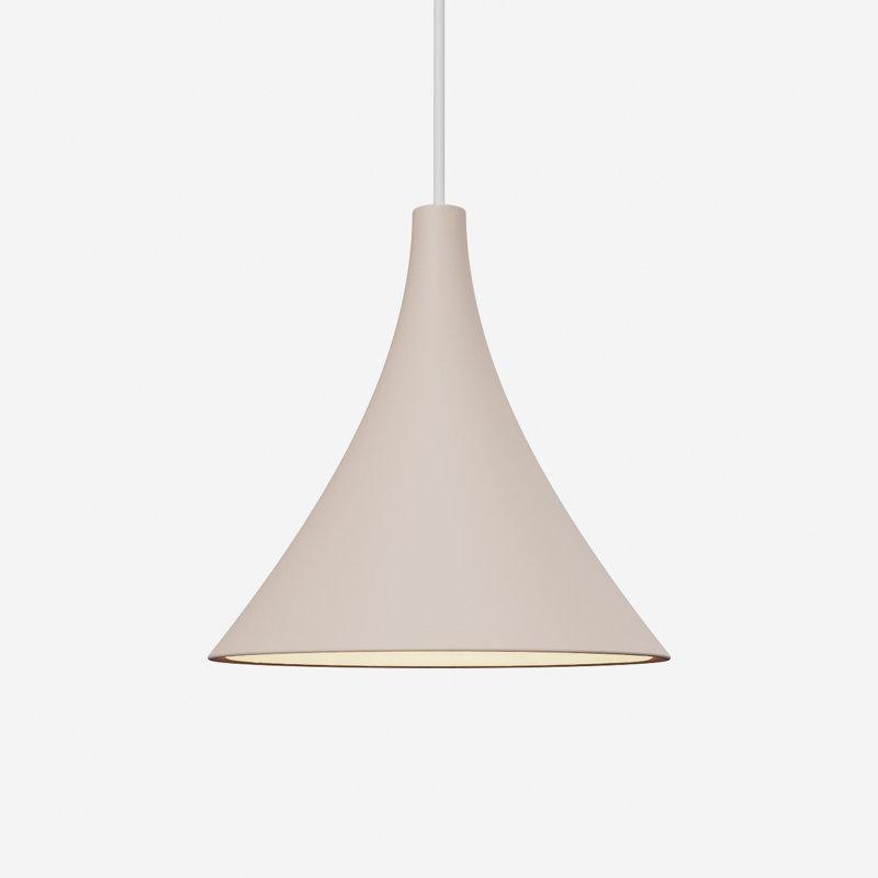 Gota Pendant Light, White, Poppy, 20" H x 9.84" W x 9.84" D