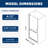 1 3/8" Adjustment,Universal Pivot Shower Door, Open Outside, With 1/4" Tempered Glass-102465252