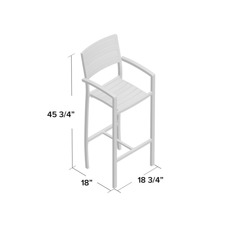 Tabouret de bar 30 po Largo, Argent
