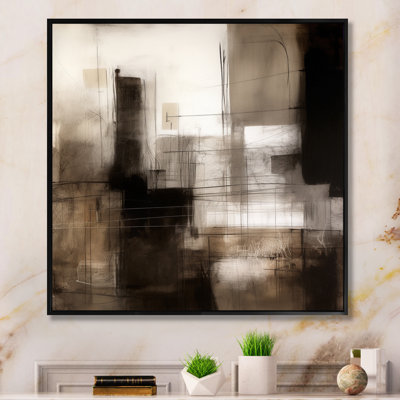 «Black Mid Century Fusion V», reproduction sur toile
