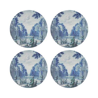 Dimanche A Paris Sunrise Vegan Leather Round Coasters