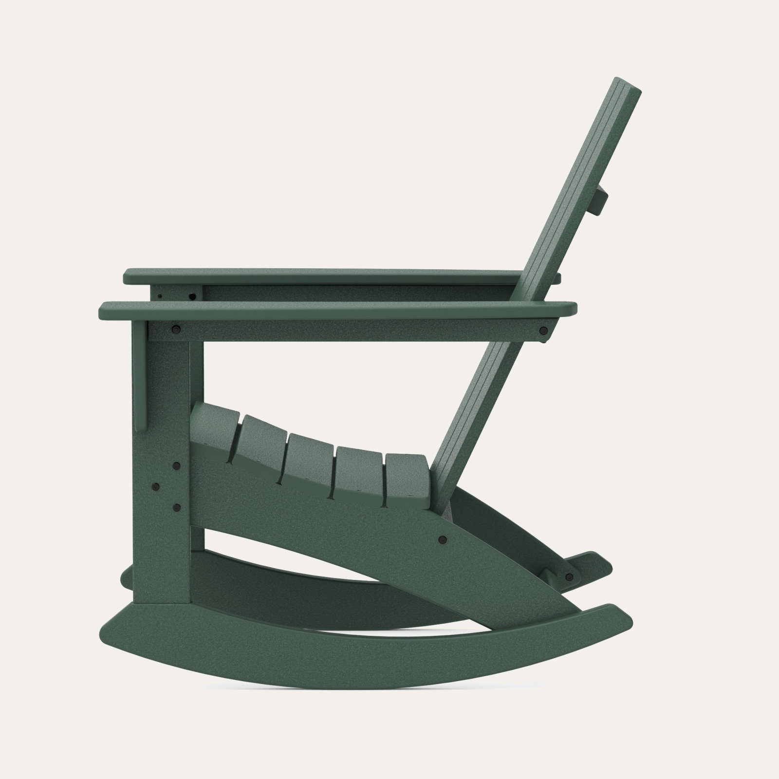 POLYWOOD® Modern Adirondack Patio Rocking Chair, Green