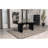 Houston Black Rectangular Double Pedestal Dining Table