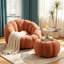 Pumpkin Boucle Lazy Canapé avec repose-pieds Teddy