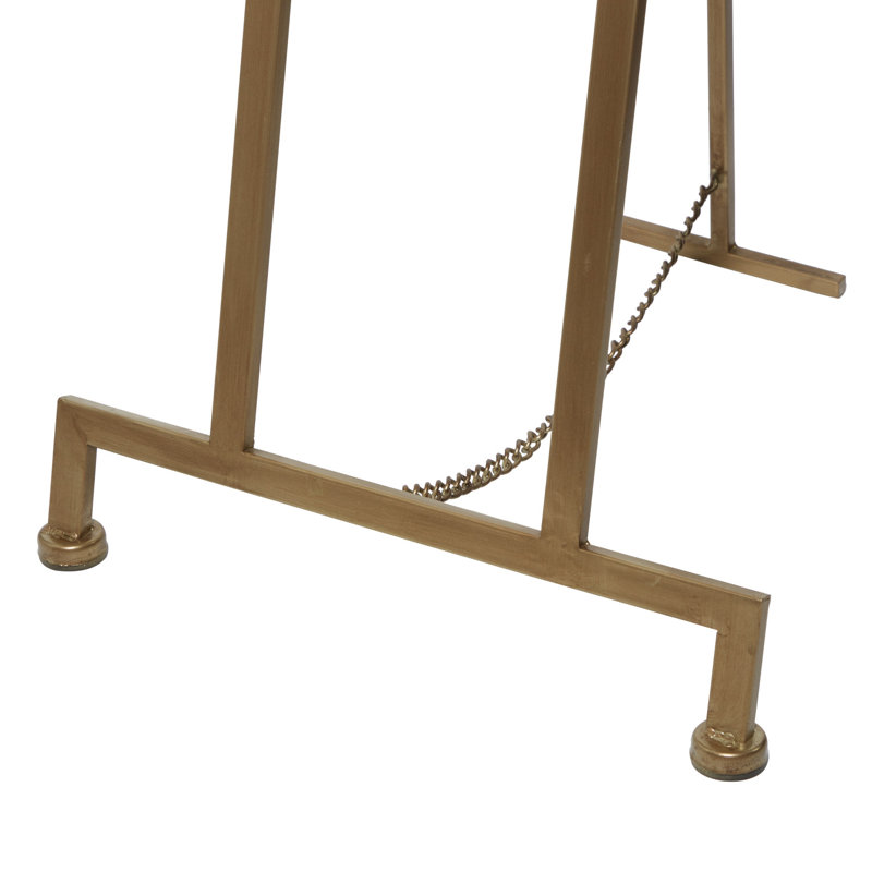 Chifor Metal Free Standing Adjustable Display Stand Easel with Chain Support, 57.20" H x 18.50" W x 15.50" D, Gold
