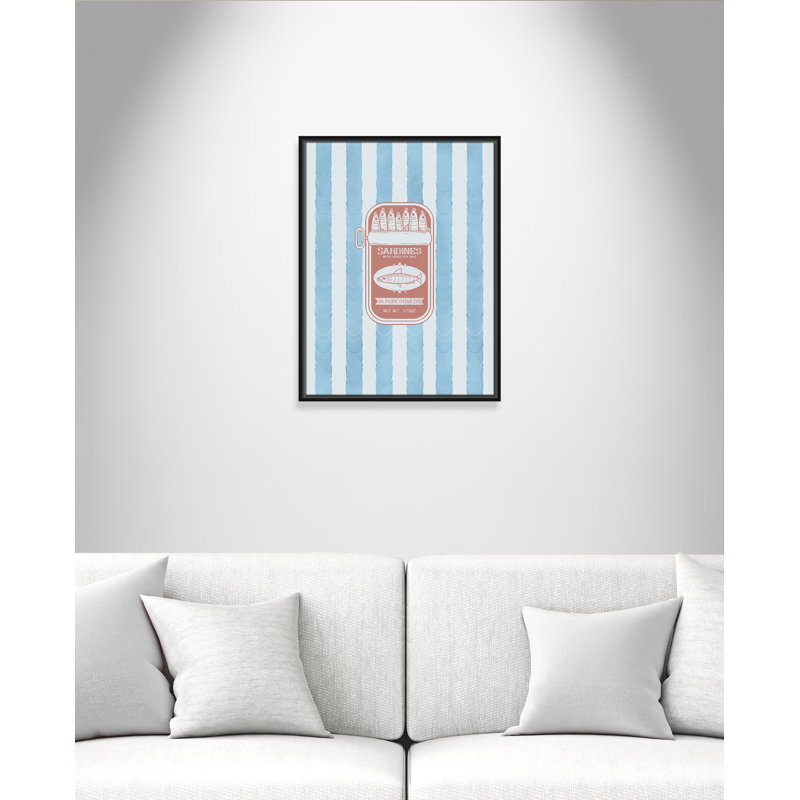 «Salty Sardines Print» par Marcus Prime, Cadre flottant noir, L 19,5 po x H 25,5 po