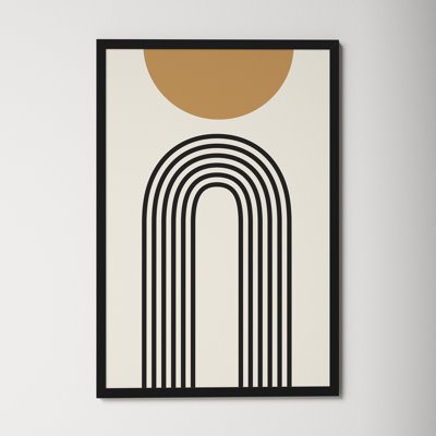 Retro Mountain Sunrise Print