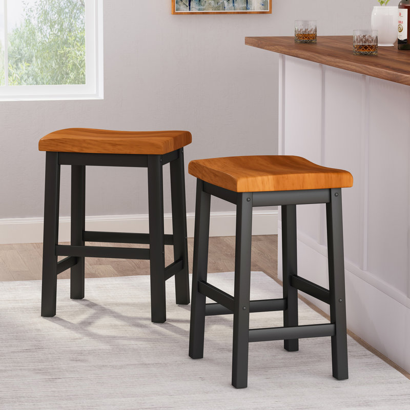 Tabouret en bois 24 po, Noyer, 2