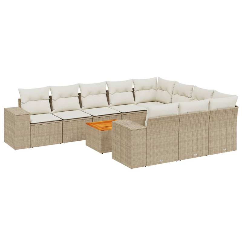 Ensemble de canapé de jardin Vidaxl beige