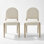 Ensemble de 2 chaises de salle à manger rembourrées en tissu Mid-Century