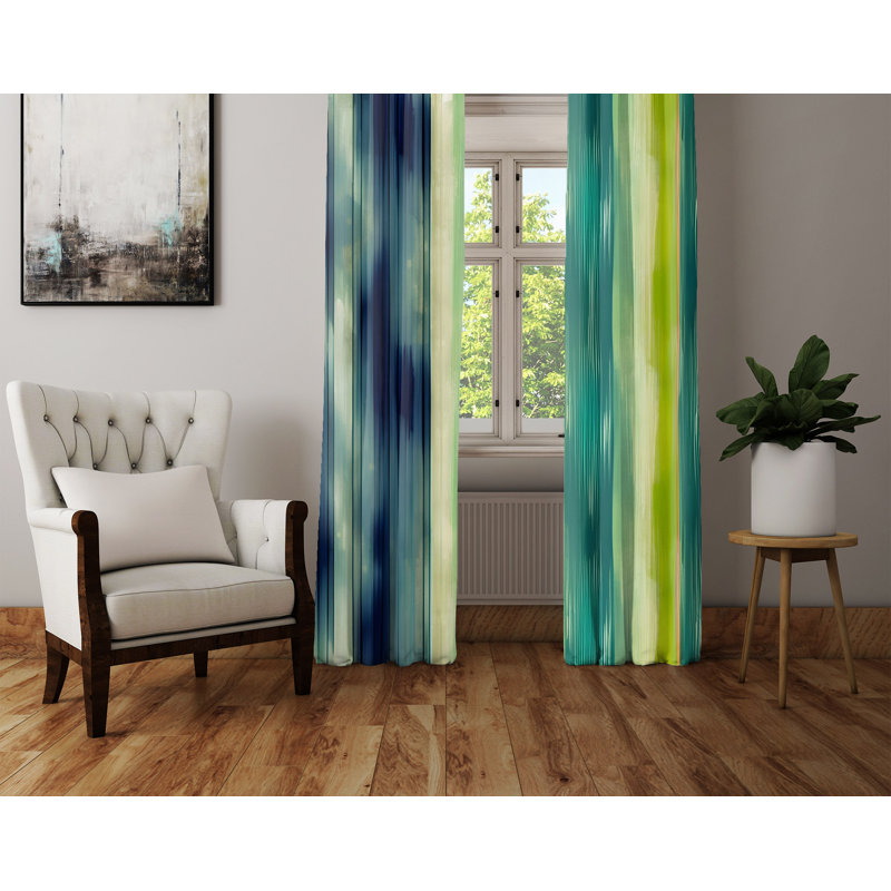 Paire de rideaux semi-transparents en polyester Dashanta, L 56 po x L 78 po