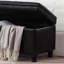 Banc de rangement rembourré capitonné à boutons, banc d'entrée avec pieds en bois et banc de lit