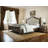 Bilal Queen Size Solid Wood Upholstered Platform Bed,Walnut-1008325164-1051635617