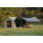 9.8X13ft inflatable camping tent with canopy & hand pump, easy setup waterproof & windproof air glamping tent.-113523022